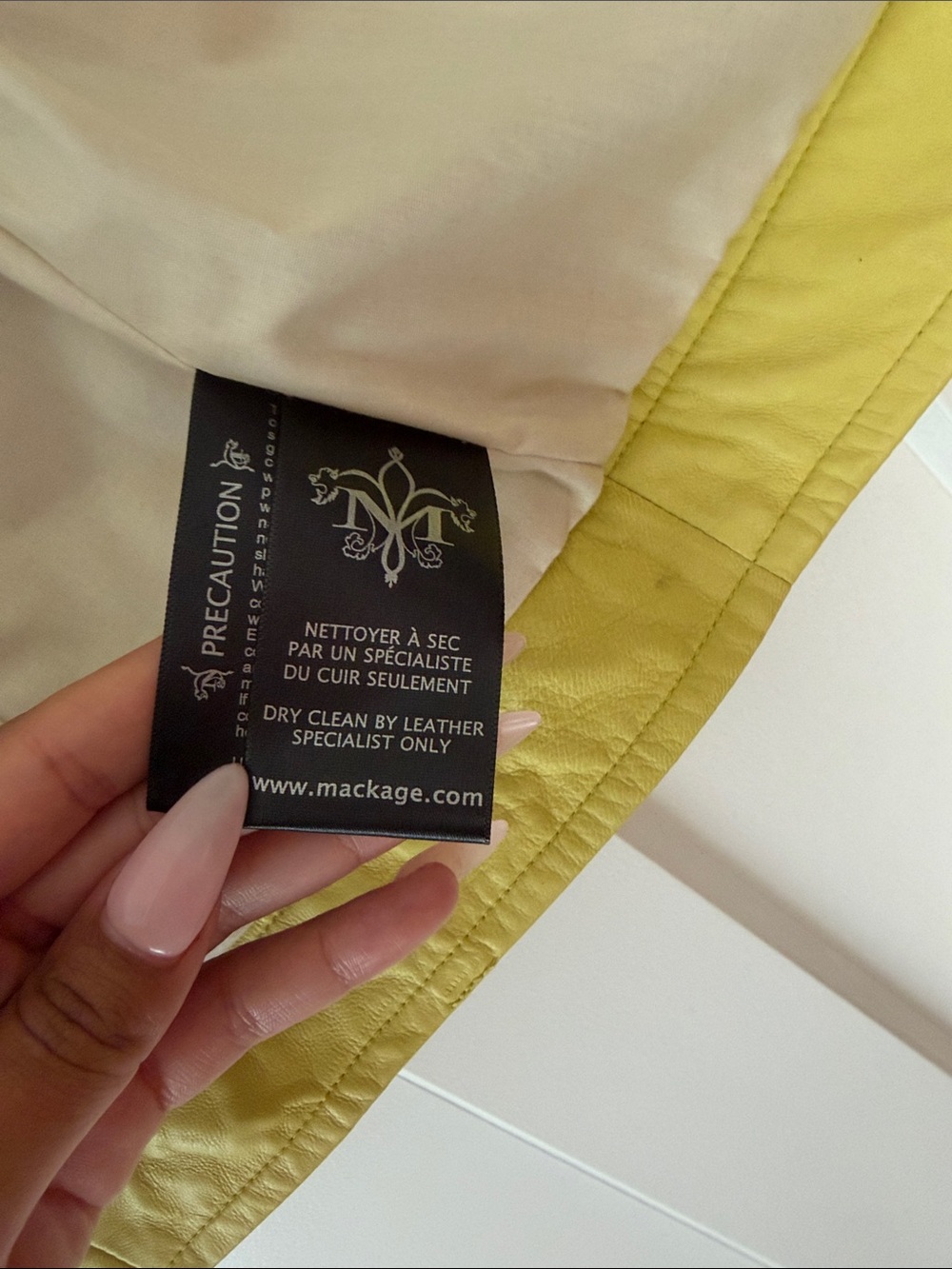 Mackage Yellow Leather Sleeveless Moto Vest - Picture 3 of 7
